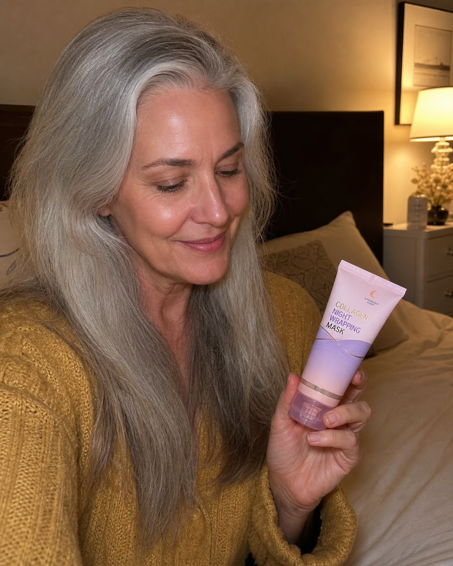 Beauty Britain customer using Korean Collagen Night Wrapping Mask