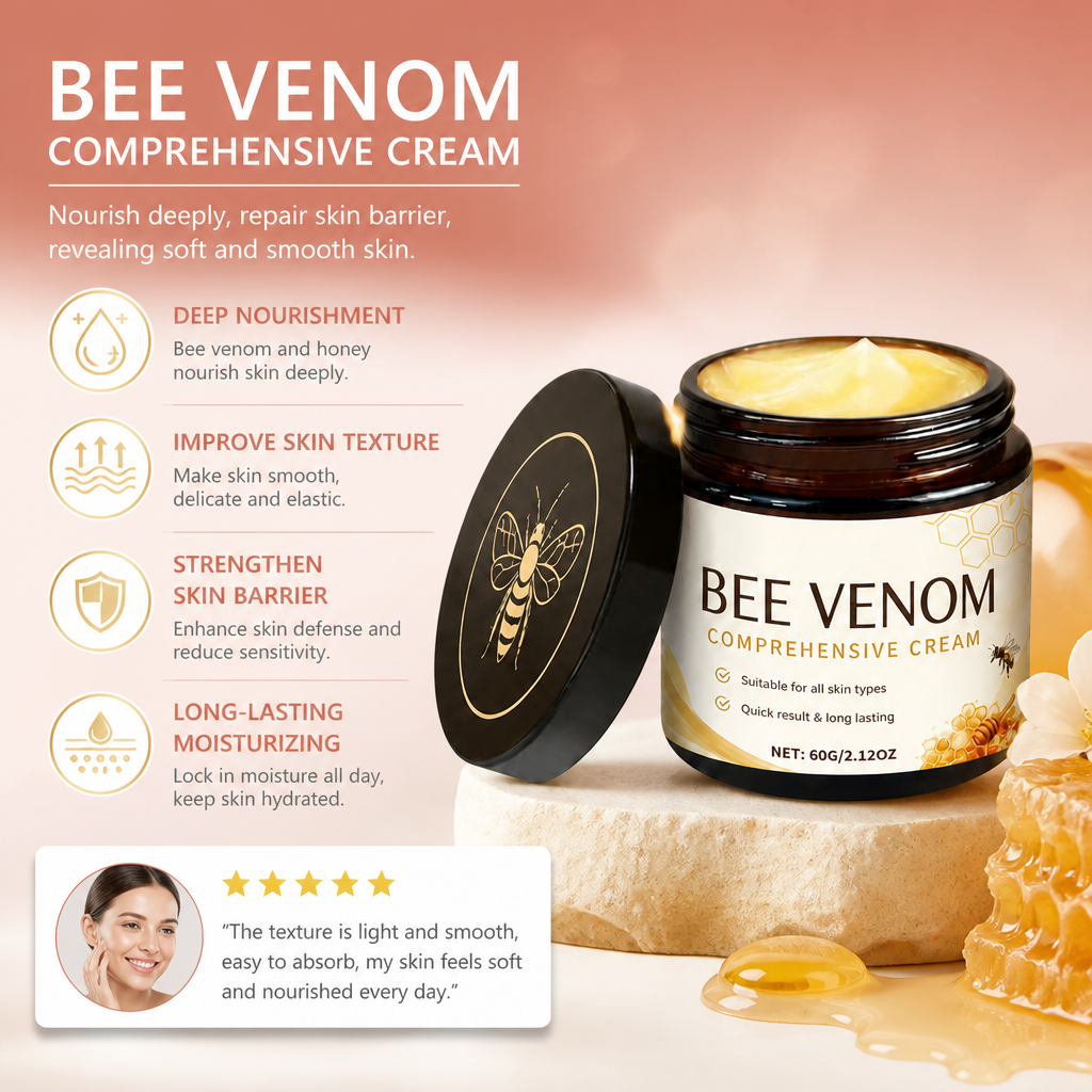 Bee Venom & Honey Body Cream for Soft, Smooth, Hydrated Skin