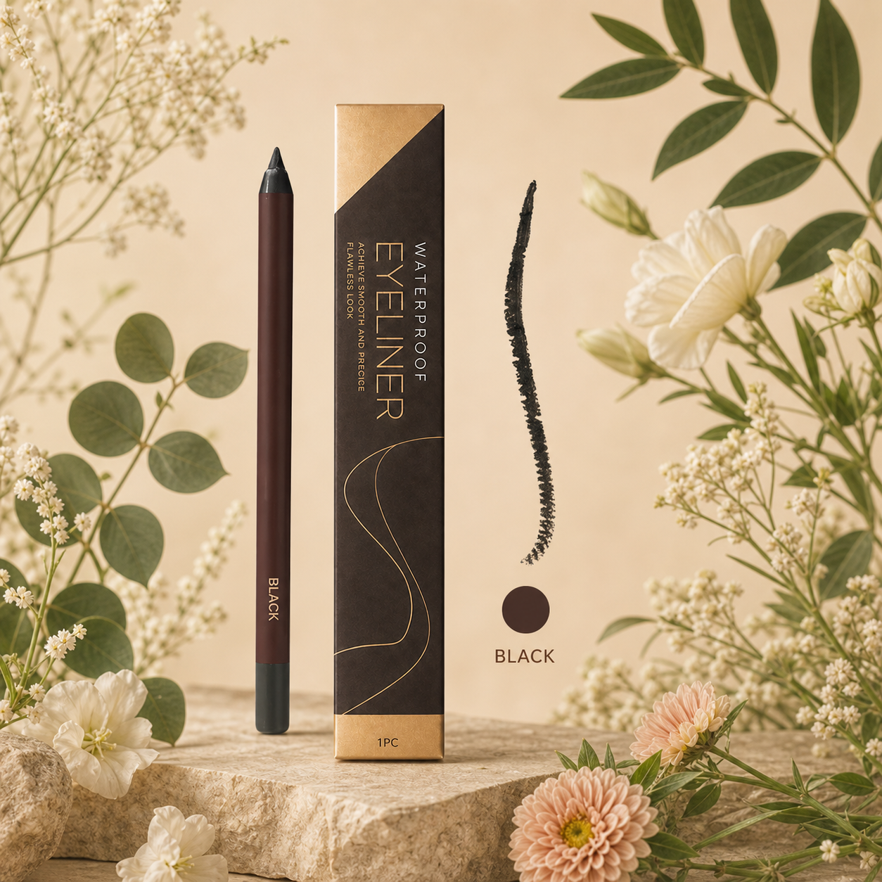 Waterproof Glitter Gel Eyeliner – Long-Lasting Smudge-Proof Color