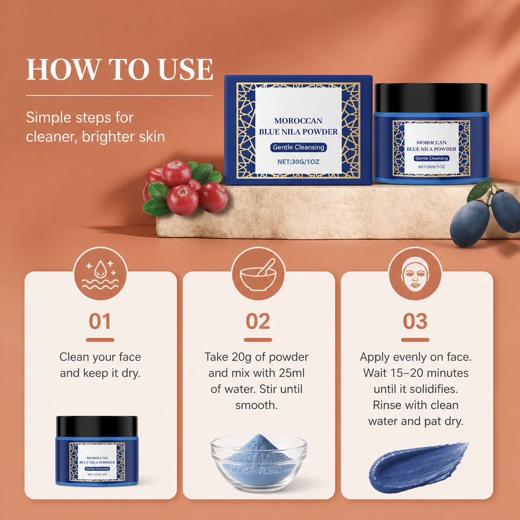 Blue Collagen Clay Mask – Deep Cleansing & Brightening Skincare Treatment