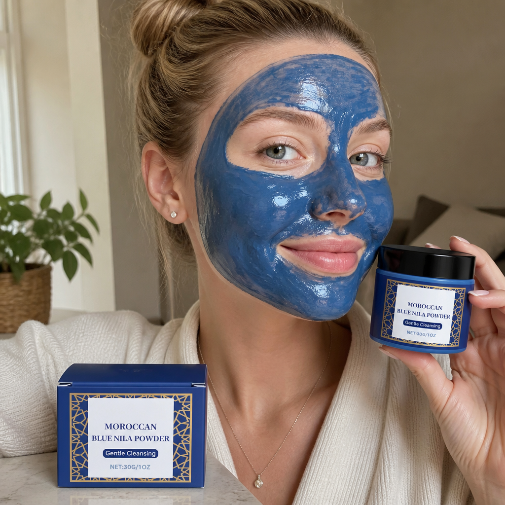 Blue Collagen Clay Mask – Deep Cleansing & Brightening Skincare Treatment