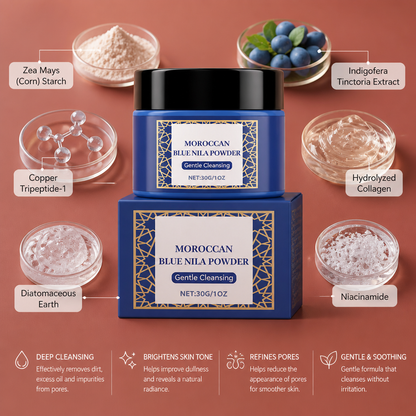 Blue Collagen Clay Mask – Deep Cleansing & Brightening Skincare Treatment