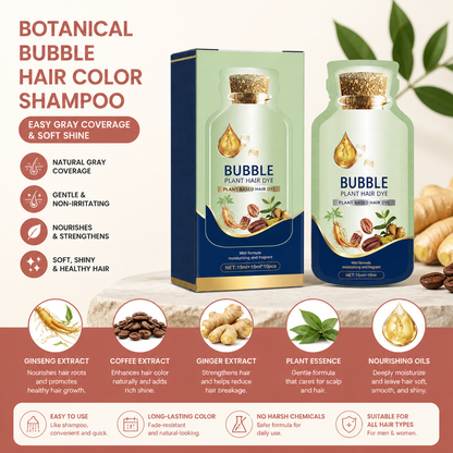 Botanical Bubble Hair Color Shampoo – Easy Gray Coverage & Soft Shine