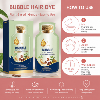 Botanical Bubble Hair Color Shampoo – Easy Gray Coverage & Soft Shine