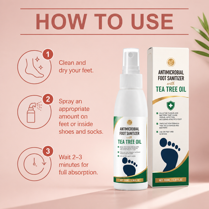 Tea Tree Oil Antimicrobial Foot Sanitiser – Fungus & Odor Control
