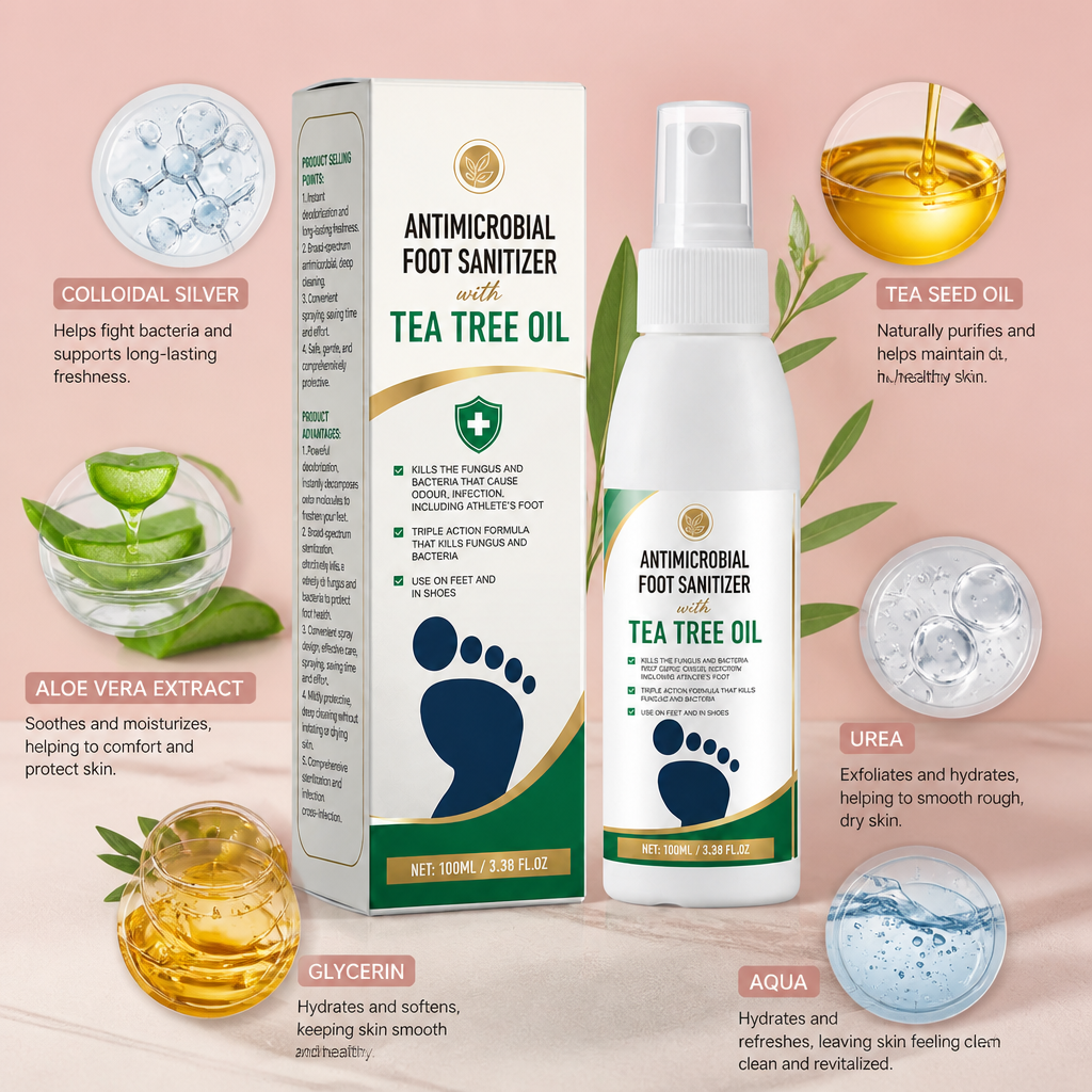 Tea Tree Oil Antimicrobial Foot Sanitiser – Fungus & Odor Control