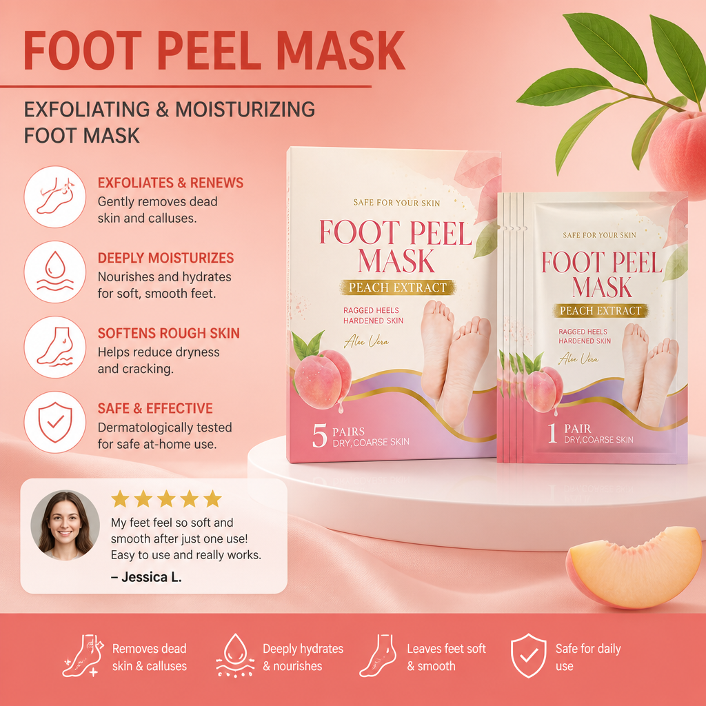 Exfoliating & Moisturizing Foot Peel Mask – Removes Dead Skin & Calluses