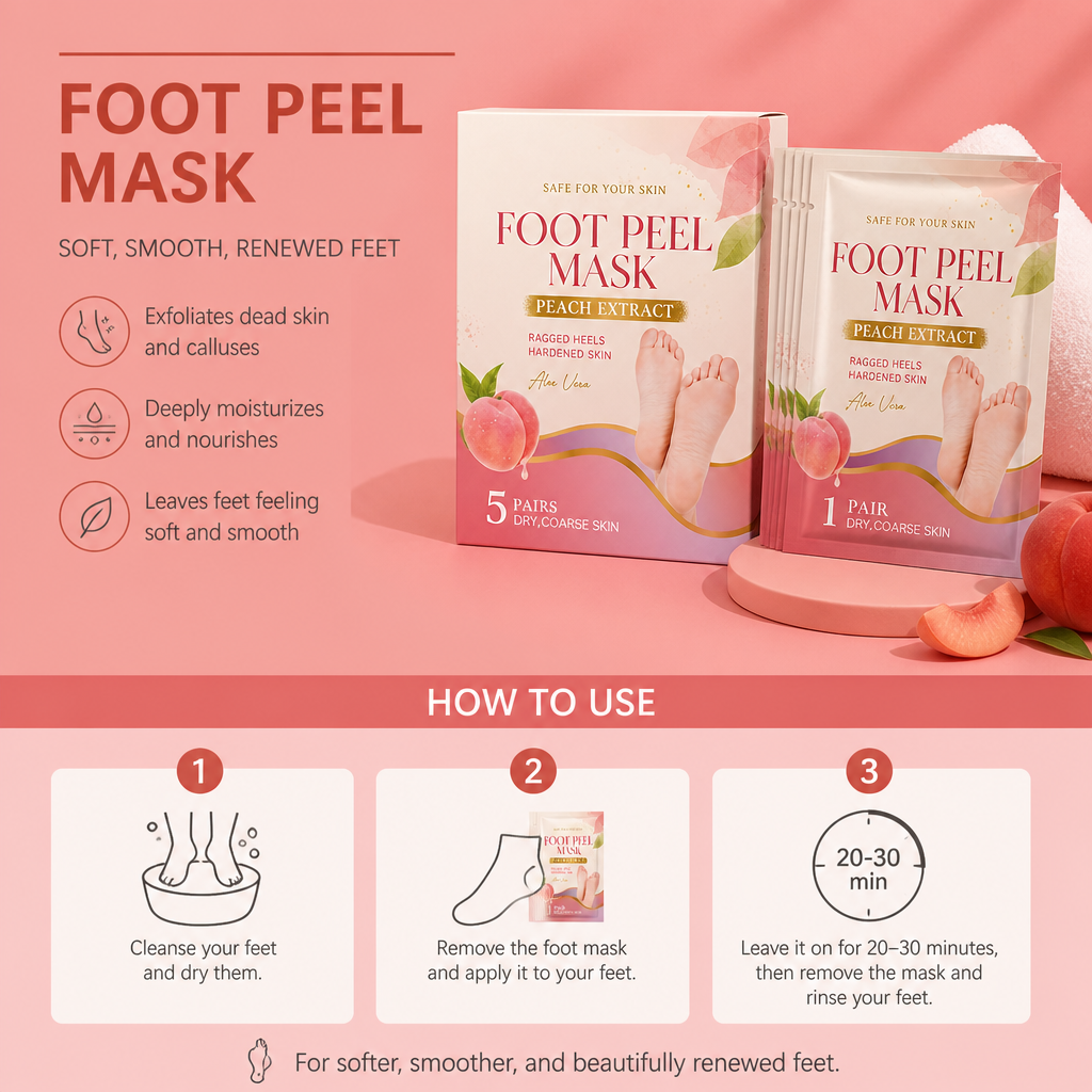 Exfoliating & Moisturizing Foot Peel Mask – Removes Dead Skin & Calluses