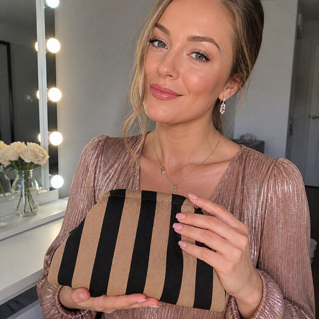 Stylish Knitted Makeup Bag