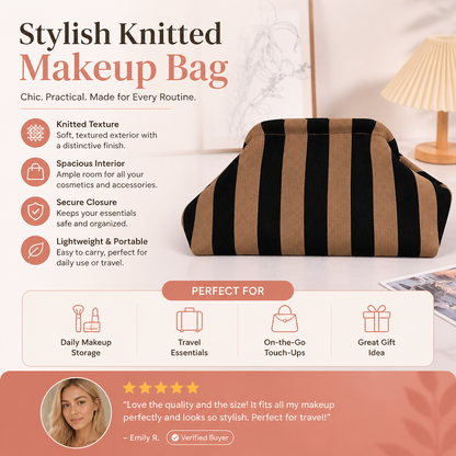 Stylish Knitted Makeup Bag