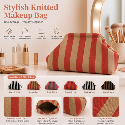 Stylish Knitted Makeup Bag