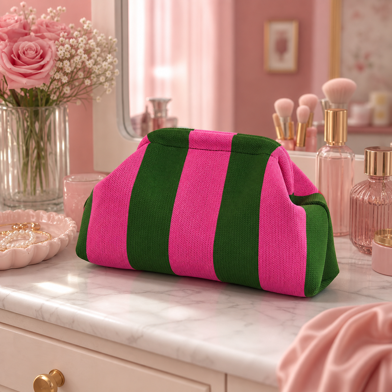 Stylish Knitted Makeup Bag