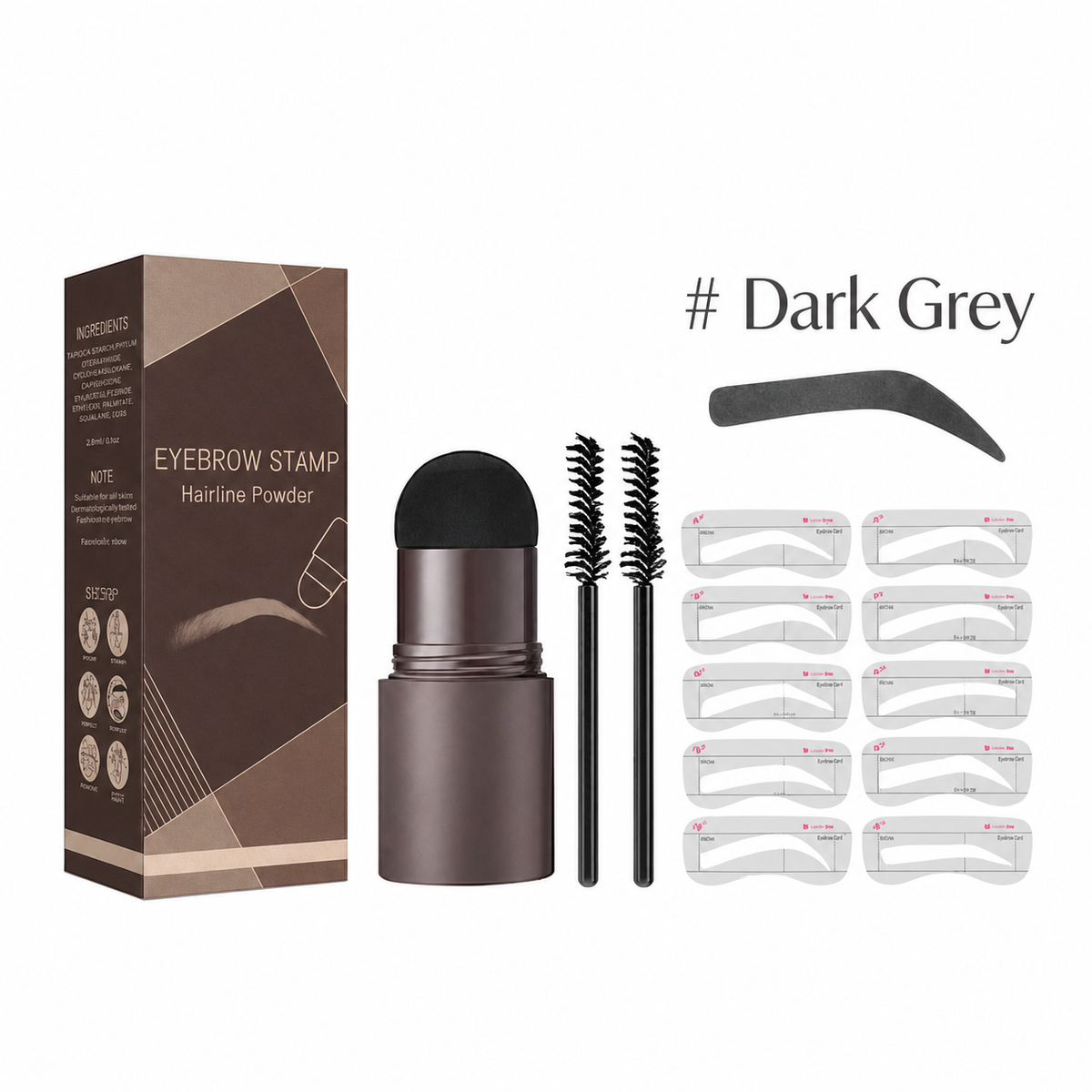 Natural-Looking Eyebrow Stamp Kit for Fuller, Defined Brows