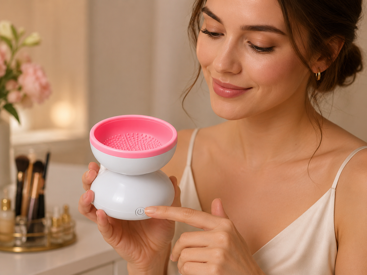 Removable silicone holder of the Electric Makeup Brush Cleaner