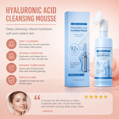 Hyaluronic Acid Cleansing Mousse for Soft, Fresh & Hydrated Skin