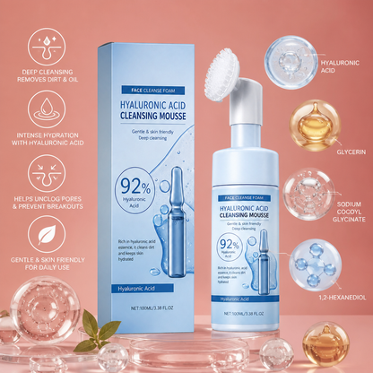 Hyaluronic Acid Cleansing Mousse for Soft, Fresh & Hydrated Skin