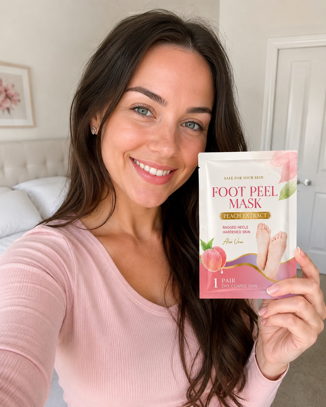Foot Peel Mask in use at home
