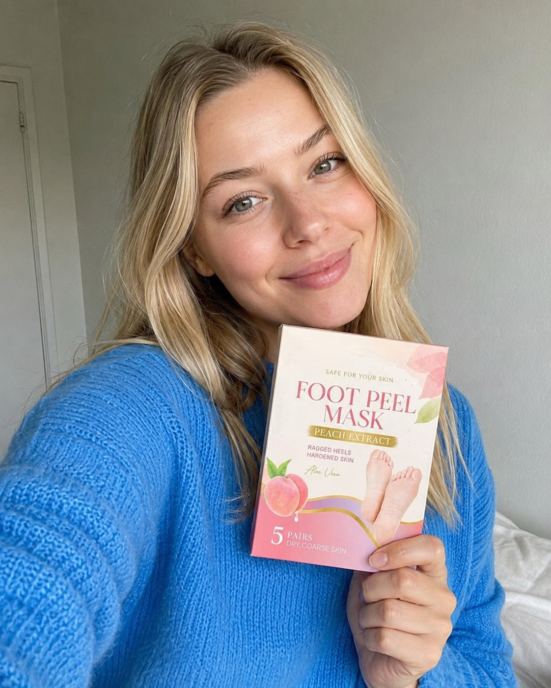 Foot Peel Mask sachet and box product shot