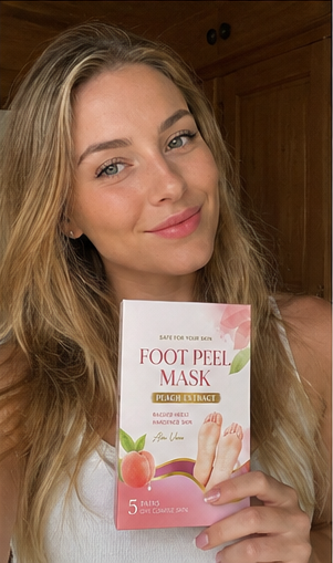 Close-up of soft smooth feet after Foot Peel Mask treatment
