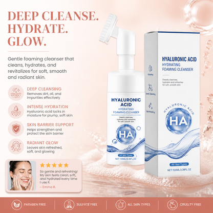 Hydrating Foaming Facial Cleanser with Ceramides & Hyaluronic Acid