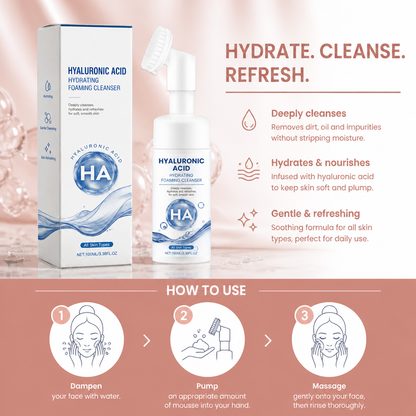 Hydrating Foaming Facial Cleanser with Ceramides & Hyaluronic Acid