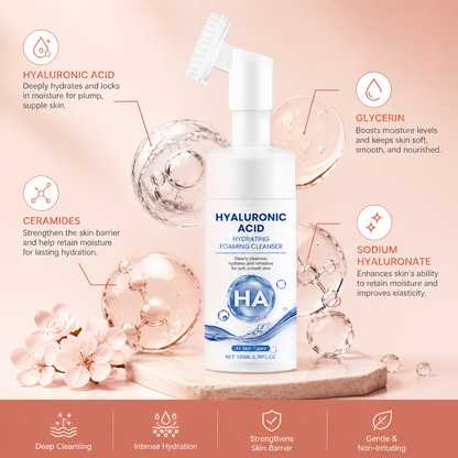 Hydrating Foaming Facial Cleanser with Ceramides & Hyaluronic Acid