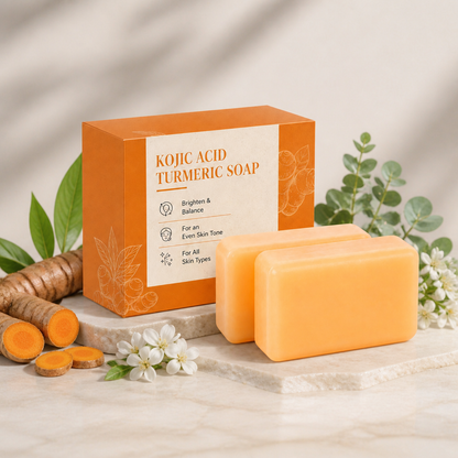 Kojic Acid & Turmeric Cleansing Bar – Brightening Hydration for Soft Skin