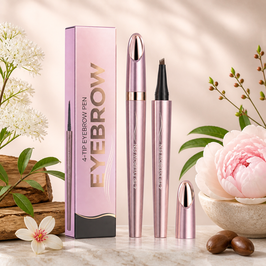 3D Natural-Looking Brow Pen – Waterproof 4-Tip Eyebrow Pencil