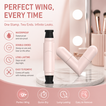 Waterproof Double-Ended Winged Eyeliner Stamp for Perfect Symmetry
