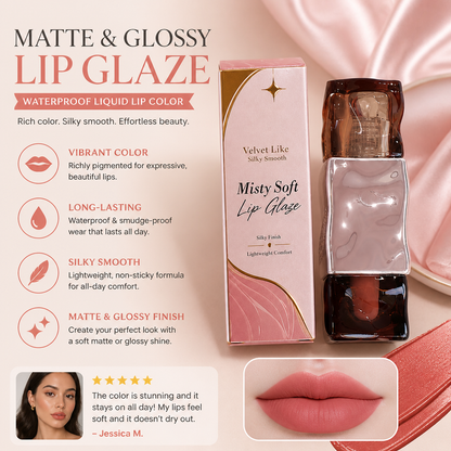 Matte & Glossy Lip Glaze – Waterproof Liquid Lip Color