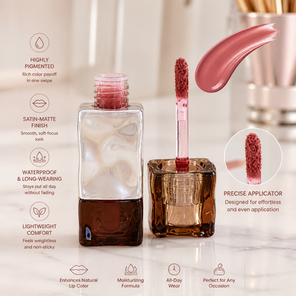 Matte & Glossy Lip Glaze – Waterproof Liquid Lip Color