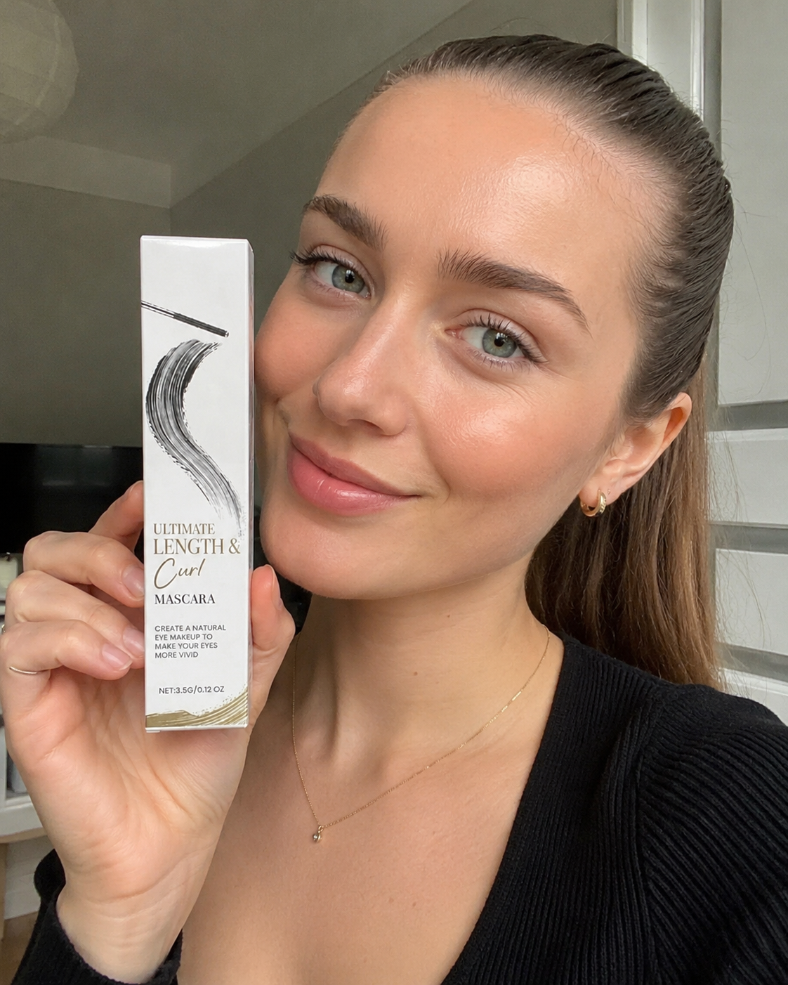 Beauty Britain customer using the Waterproof Curl & Length Mascara.
