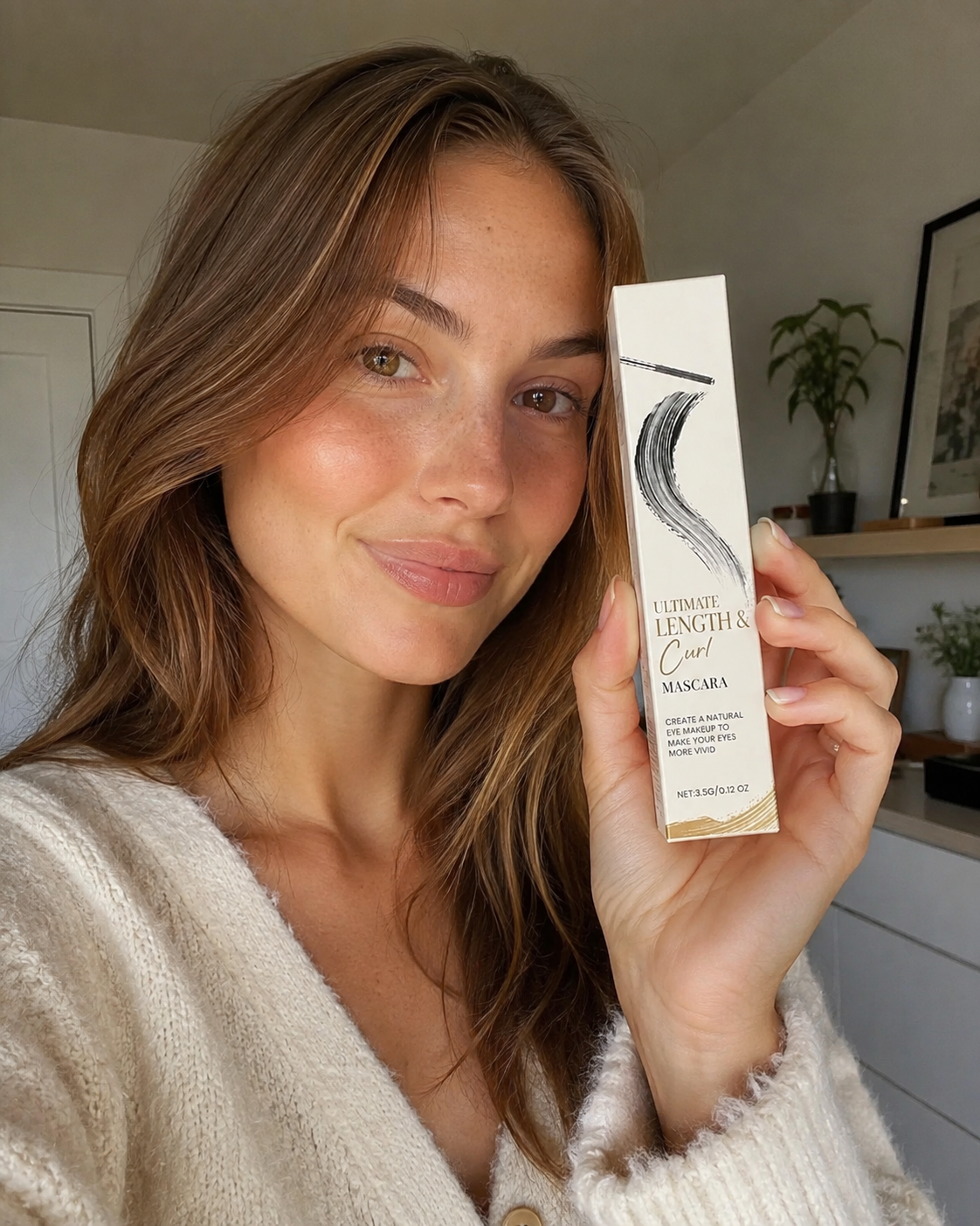 Beauty Britain customer using the Waterproof Curl & Length Mascara.