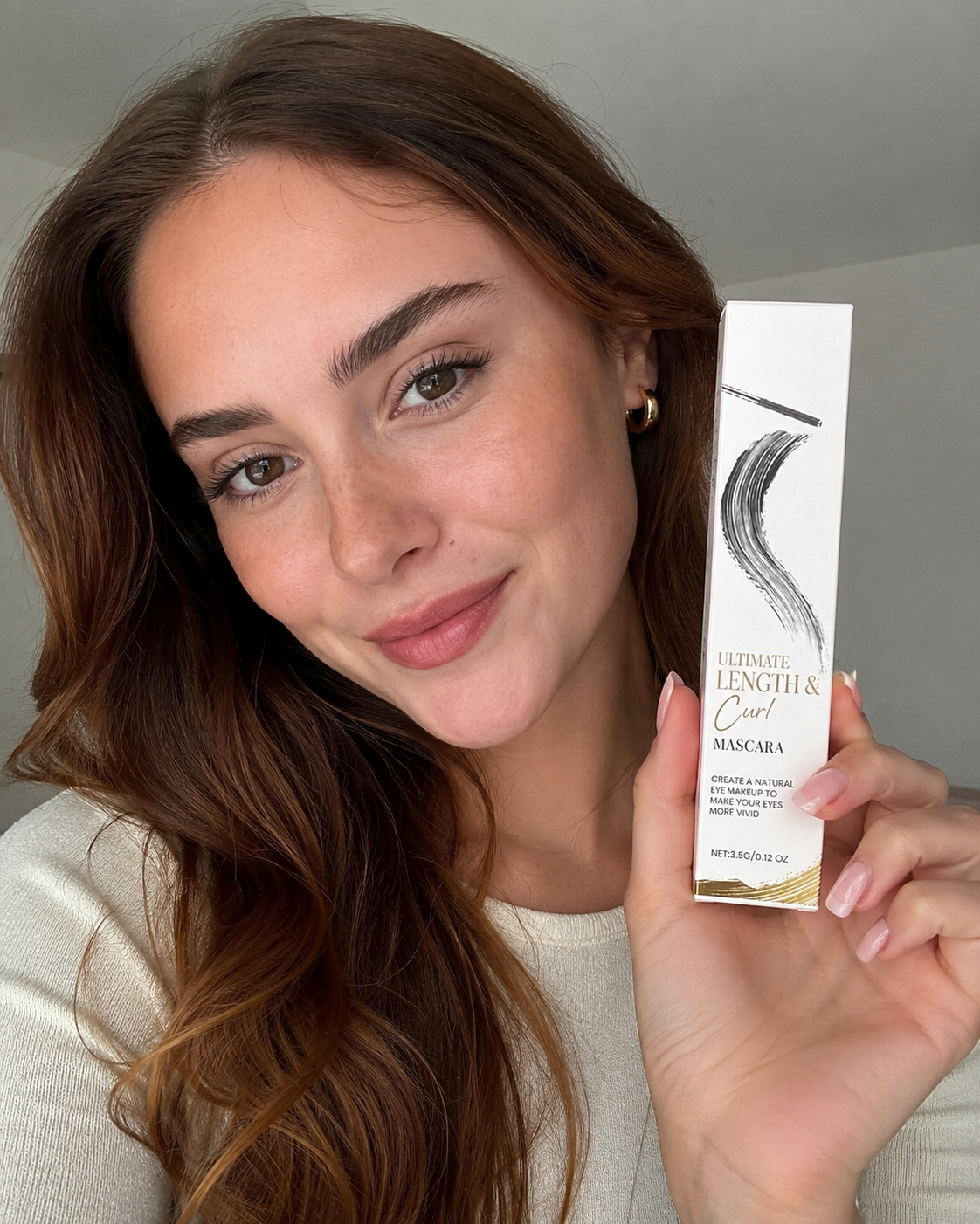 Beauty Britain customer using the Waterproof Curl & Length Mascara.