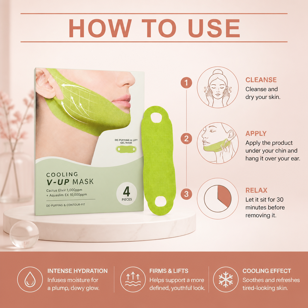 Cooling V-Line Face Mask – Hydrating Care for a Firmer-Looking Jawline