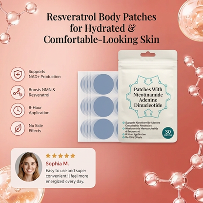 Resveratrol Body Patches for Hydrated & Comfortable-Looking Skin