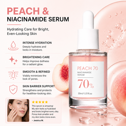 Peach & Niacinamide Serum – Hydrating Care for Bright, Even-Looking Skin