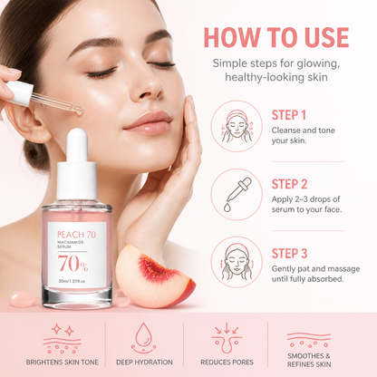 Peach & Niacinamide Serum – Hydrating Care for Bright, Even-Looking Skin