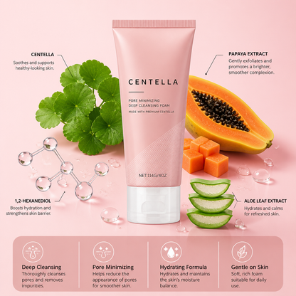 Papaya & Centella Foaming Facial Cleanser for Fresh, Clear-Looking Skin