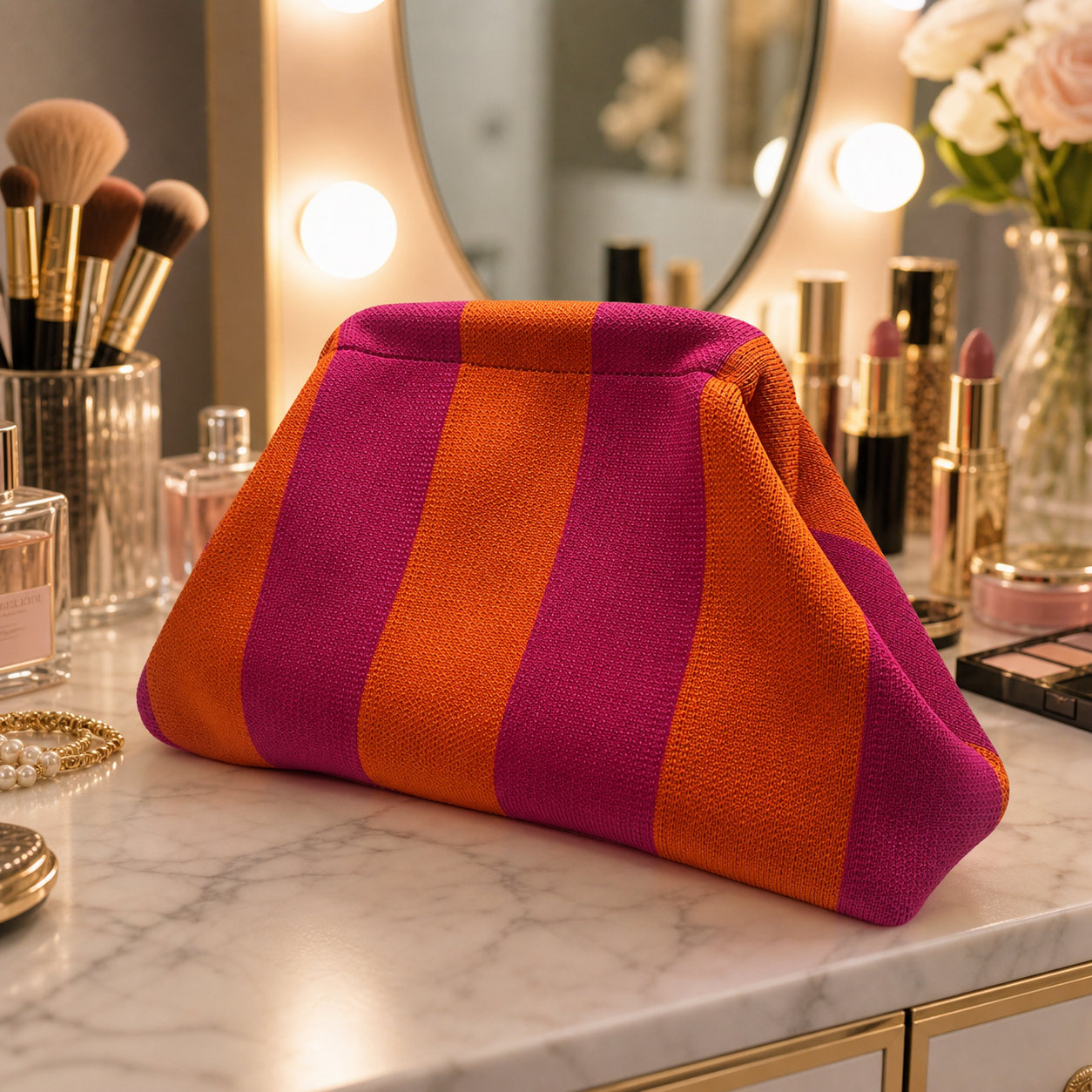 Stylish Knitted Makeup Bag