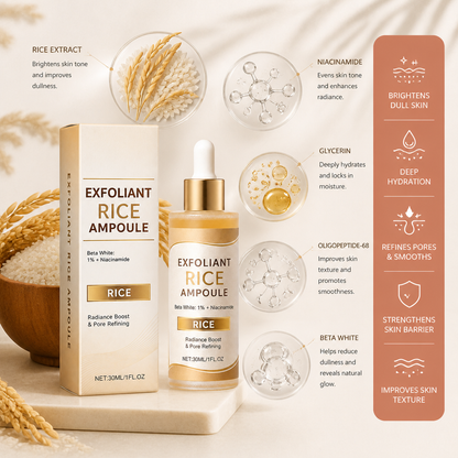 Rice Extract Brightening Serum – Lightweight Formula for Smooth, Radiant Skin
