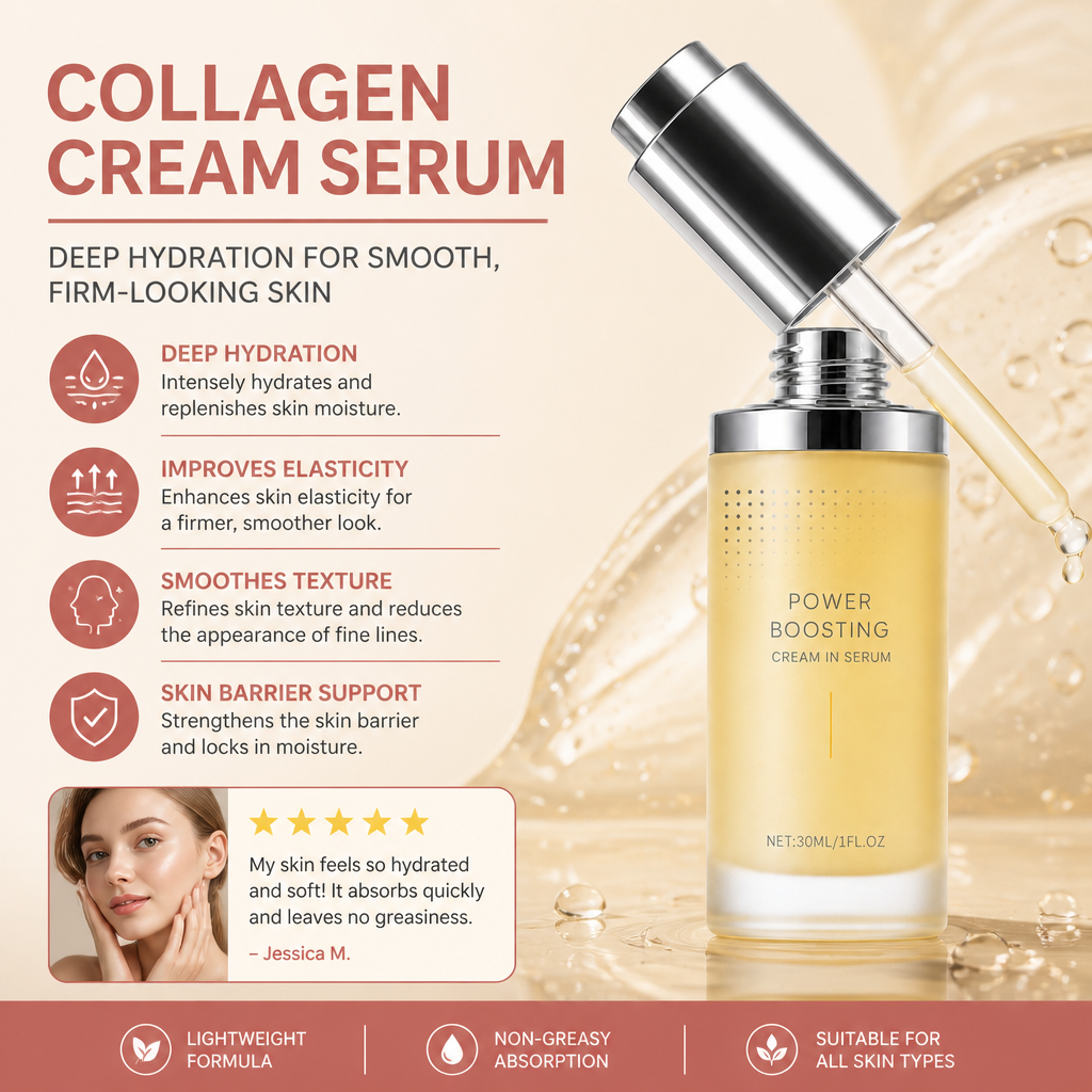 Collagen Cream Serum – Deep Hydration for Smooth, Firm-Looking Skin