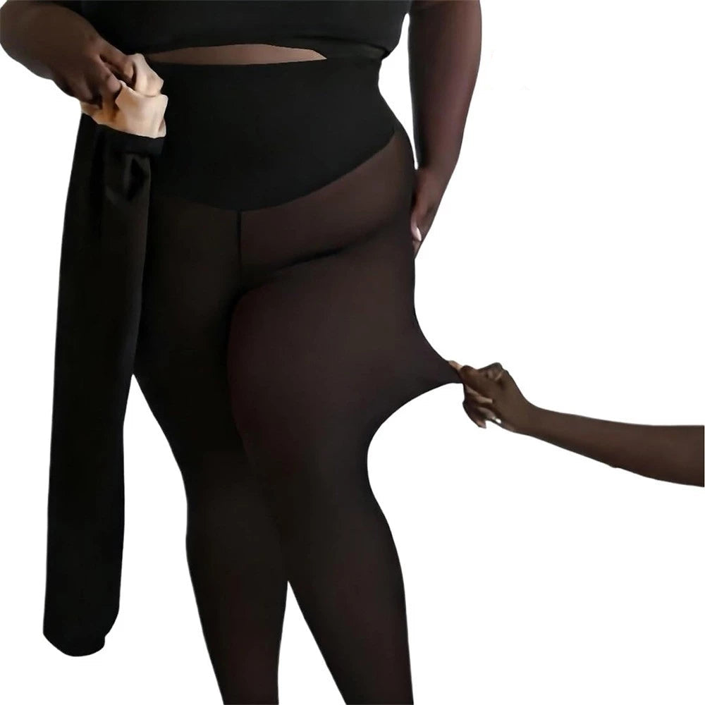 Women’s Fleece-Lined Tights with Shaping Waistband