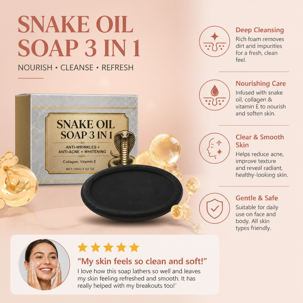 Snake Oil Facial Cleansing Bar – Nourishing Foam for Soft, Fresh Skin