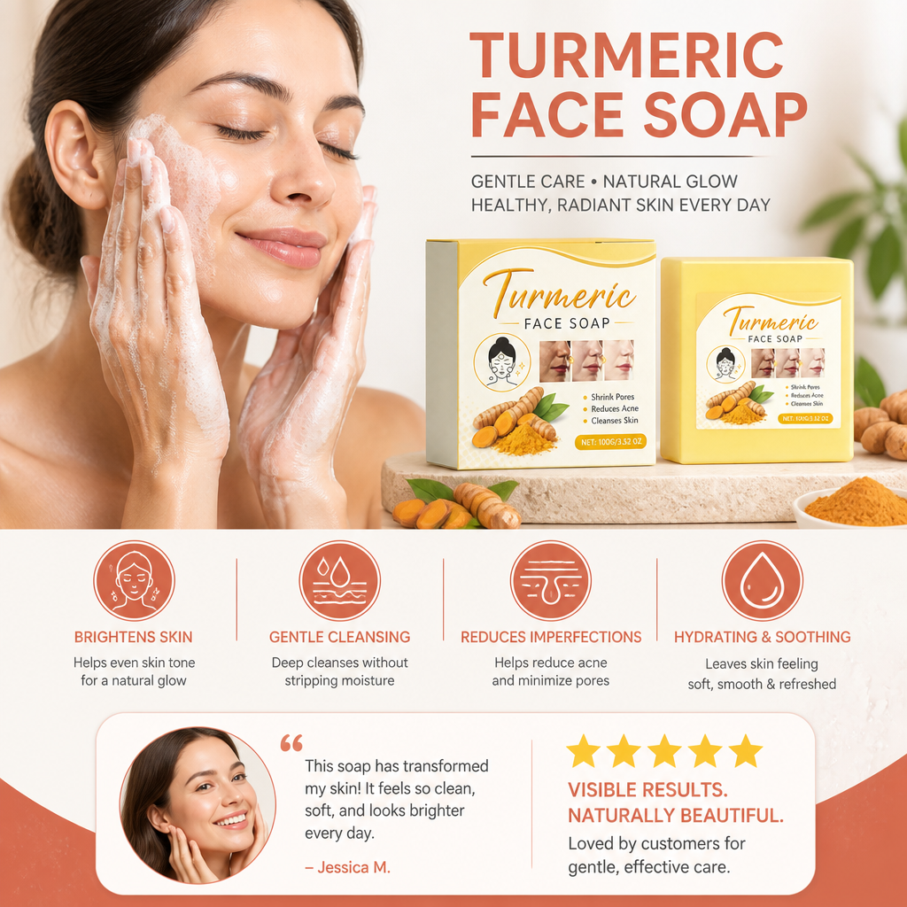 Turmeric Facial Cleansing Bar – Gentle Brightening & Hydrating Care
