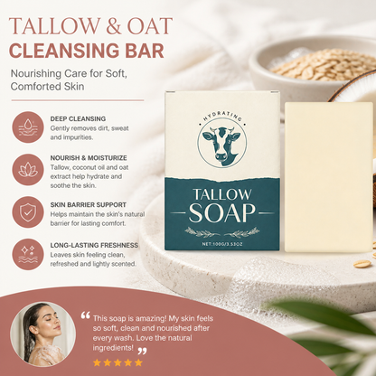 Tallow & Oat Cleansing Bar – Nourishing Care for Soft, Comforted Skin