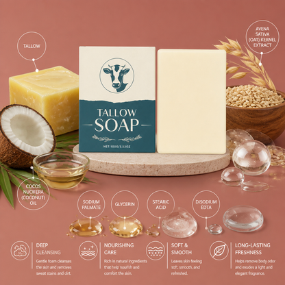 Tallow & Oat Cleansing Bar – Nourishing Care for Soft, Comforted Skin