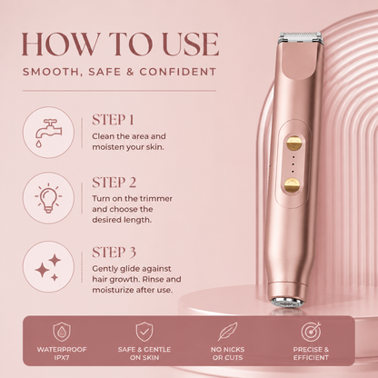 2-in-1 Waterproof Electric Face & Body Trimmer & Shaver for Women