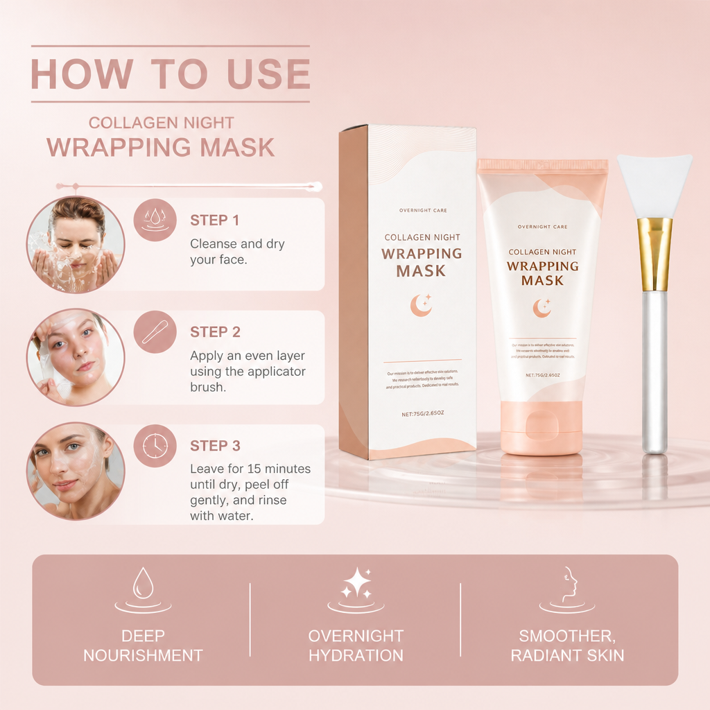 Collagen Peel-Off Sleeping Mask – Overnight Hydration & Smoother Skin