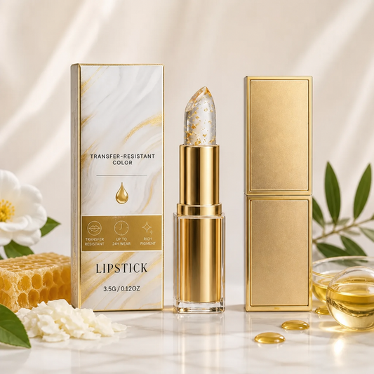 Transfer-Proof Color-Changing Lip Balm with Hyaluronic Acid & Gold